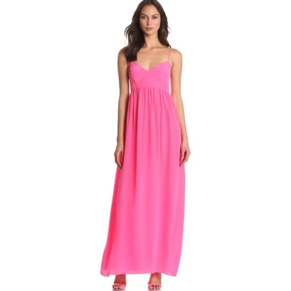 Amanda Uprichard Dresses & Skirts - Amanda Uprichard Silk Maxi Dress - Hot Pink Small